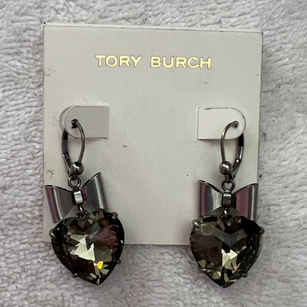 Tory Burch Bow & Heart Drop Earrings